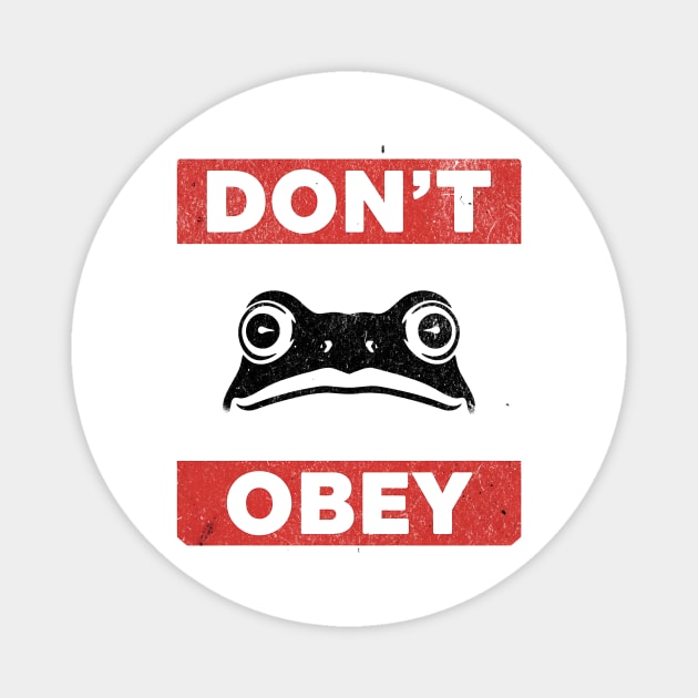 Portland-Frog-Don’t-Obey Magnet by ArtistTee ⭐⭐⭐⭐⭐